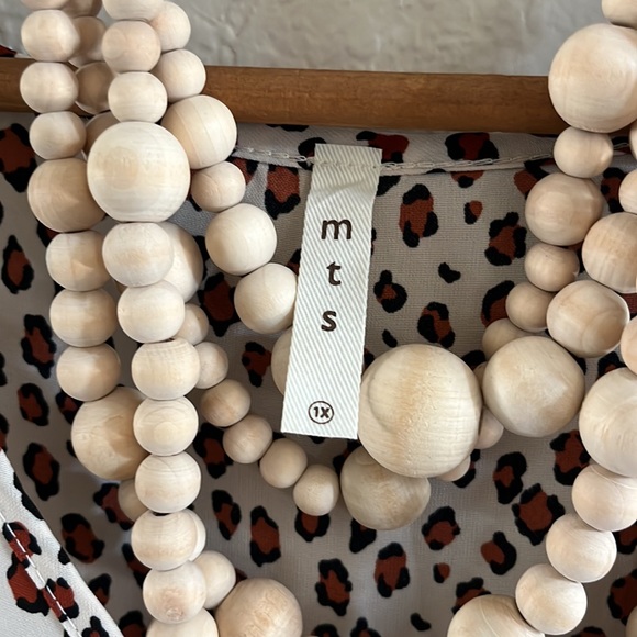 NWT MTS dress swing animal print mini short sleeve plus size v neck - Picture 6 of 7